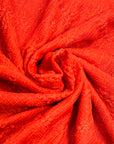 (LACE) 3D RED FLOWER PATTERN