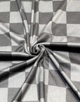 (4X2 RIB) MEDIUM CHARCOAL AND BLACK CHECKERED