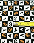 (YUMMY RIB) HALLOWEEN BLACK & WHITE CHECKERED PRINT