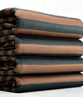 (4X2 RIB) BLACK AND BROWN STRIPES(4)
