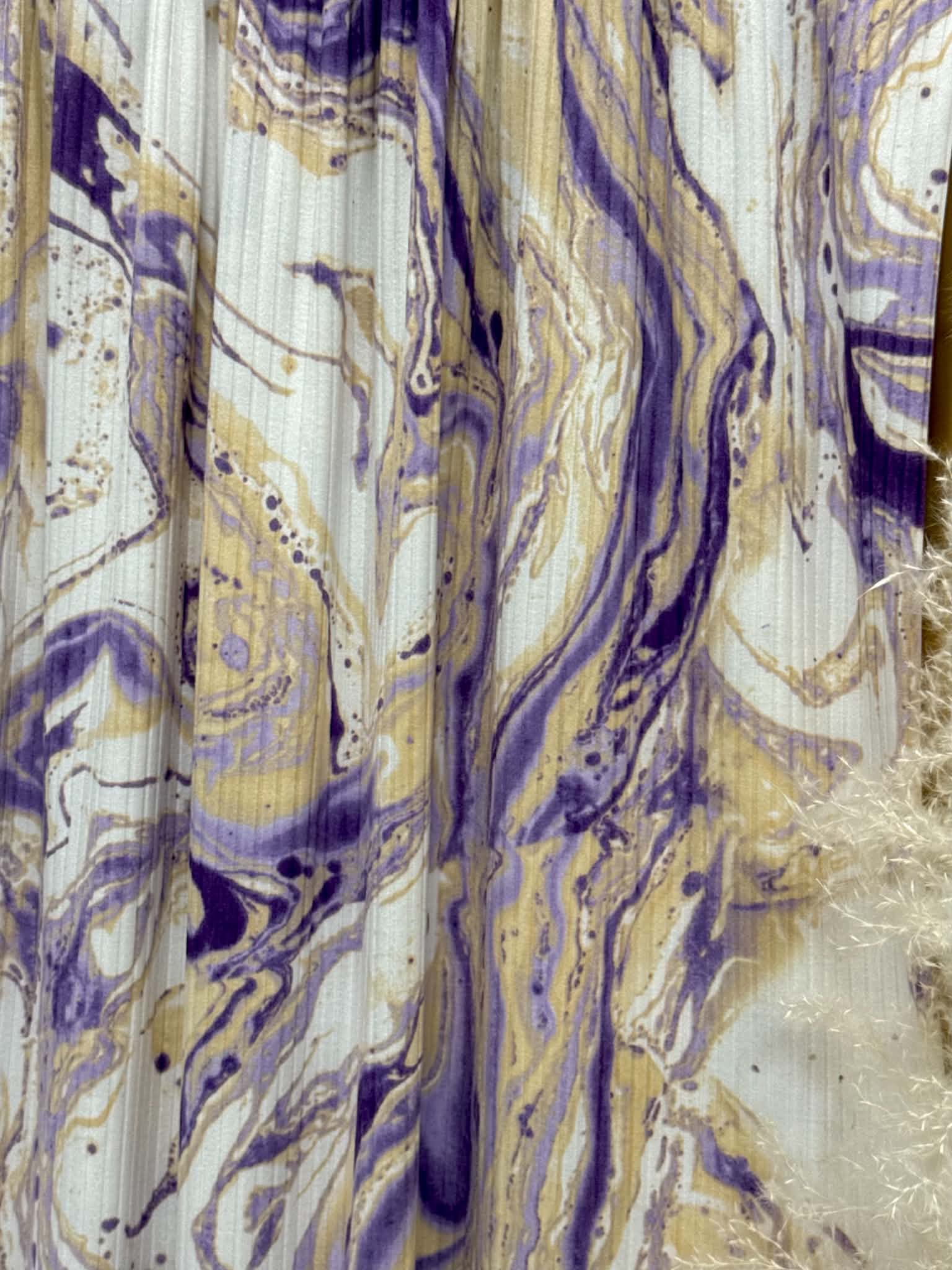 (WIDE RIB) PURPLE AND GOLD MARBLE