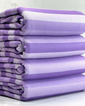 (4X2 YUMMY RIB) LAVENDER, PURPLE, AND LILAC STRIPES
