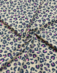 (FRENCH TERRY) PINK CHEETAH ON LIGHT BROWN