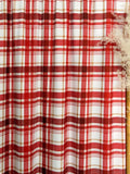 (4X2 YUMMY RIB) NEW RED AND OFF WHITE PLAID