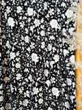 (4X2 RIB) OFF WHITE FLOWERS AND LEAVES PATTERN ON BLACK