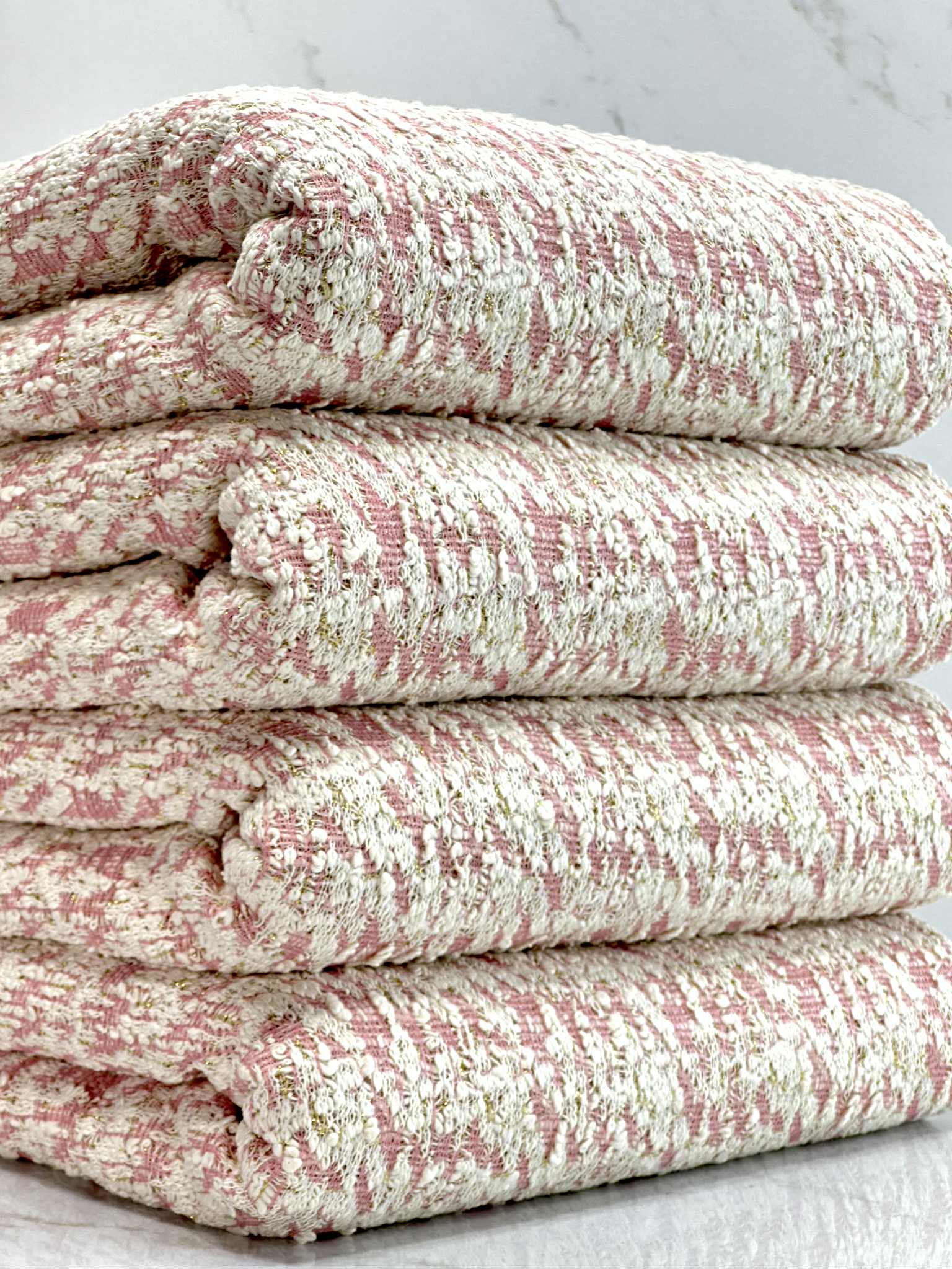 (DOUBLE KNIT) PINK AND IVORY PATTERN(1)