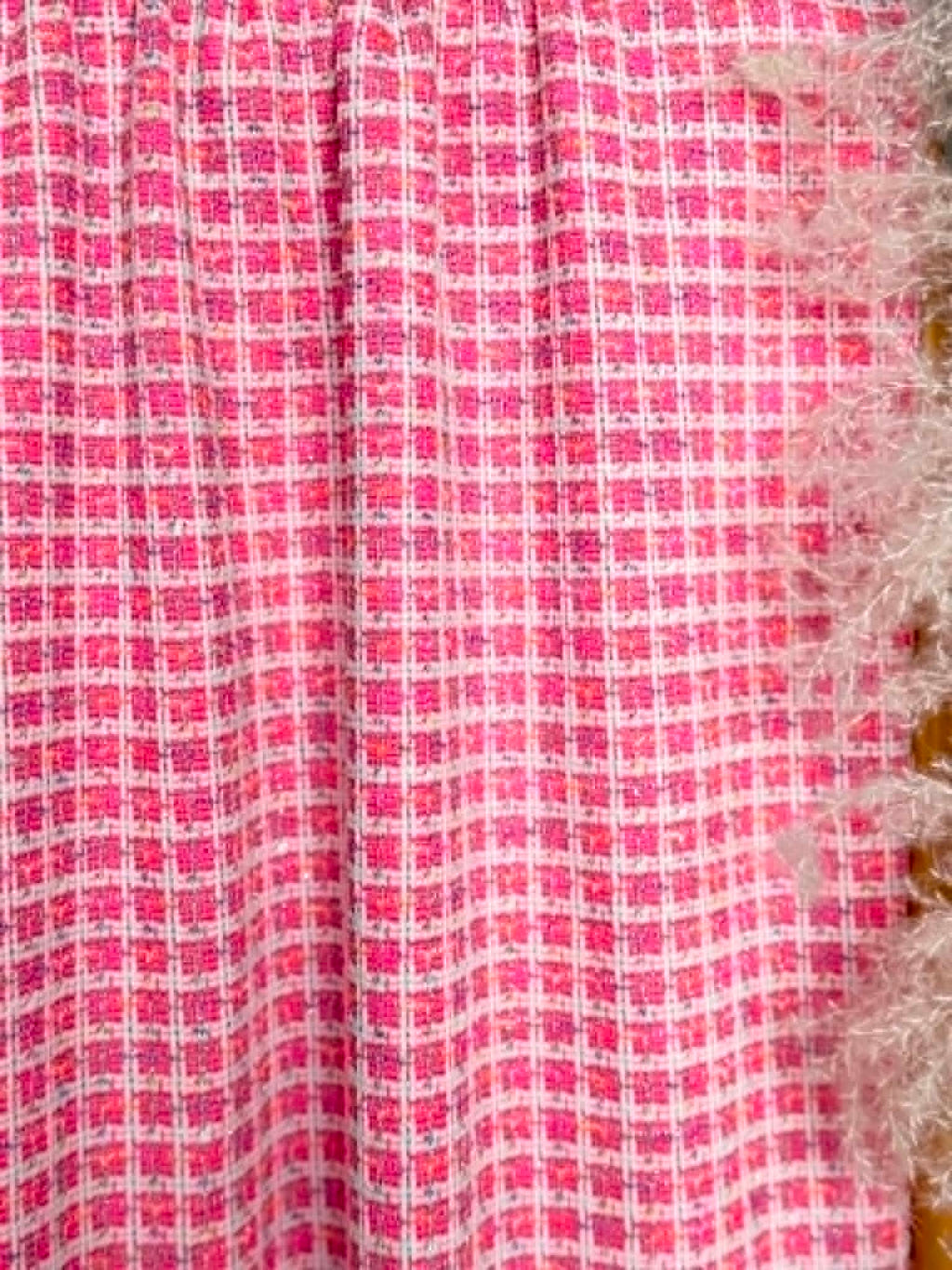 (LUREX JACQUARD KNIT) PINK MULTICOLOR PLAID