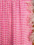 (LUREX JACQUARD KNIT) PINK MULTICOLOR PLAID