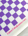 (FRENCH TERRY) LAVENDER AND OFF WHITE CHECKERED