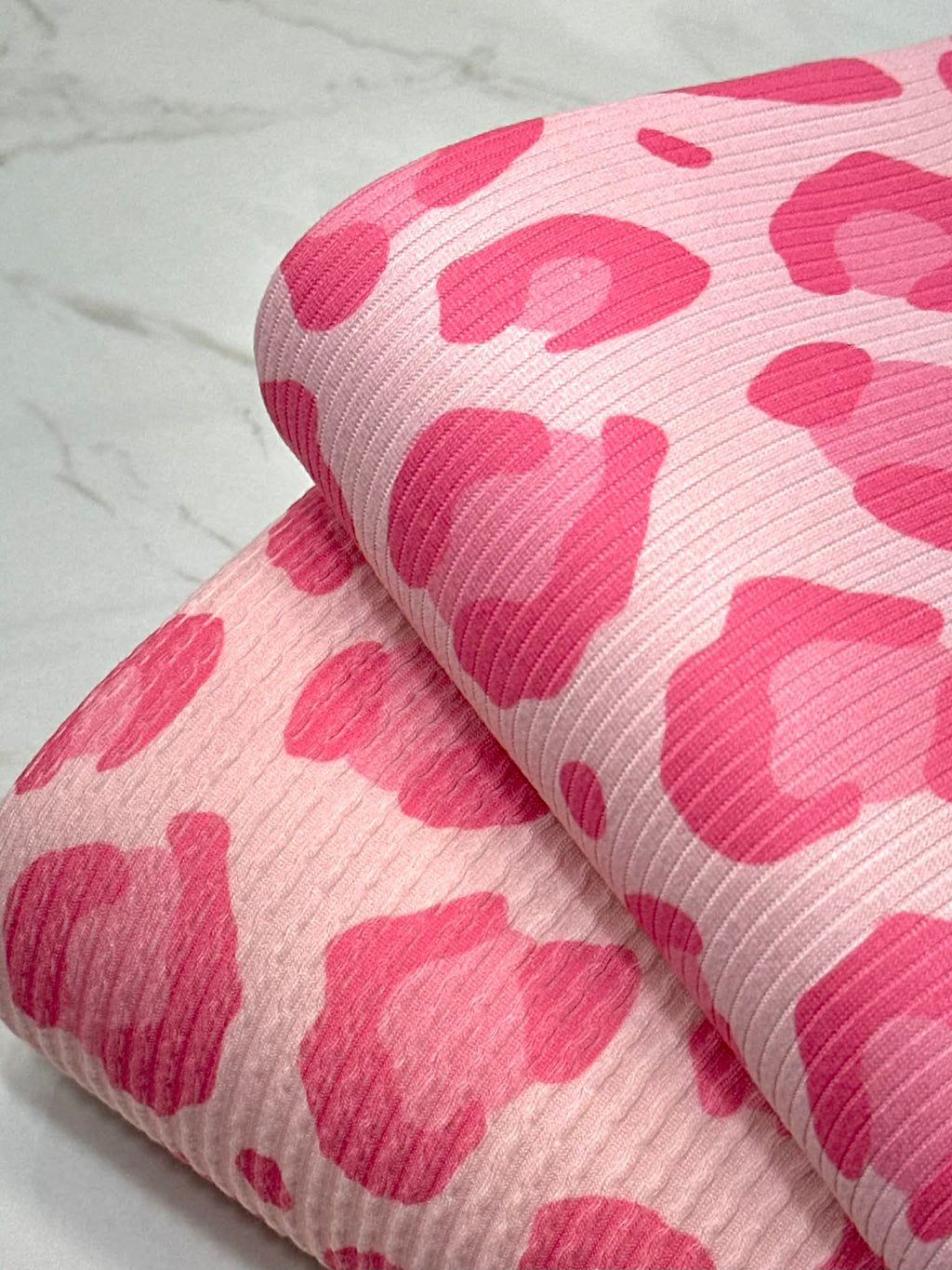 (4X2 YUMMY RIB) PINK CHEETAH ON LIGHT PINK