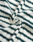 (SMOCKED) EMERALD STRIPES ON IVORY