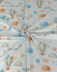 (DBP) HOT AIR BALLOONS AND CLOUDS ON LIGHT BLUE