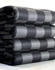 (4X2 RIB) MEDIUM CHARCOAL AND BLACK CHECKERED