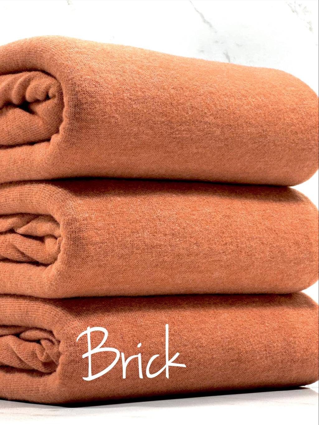 (BRUSHED SWEATER KNIT) BRICK