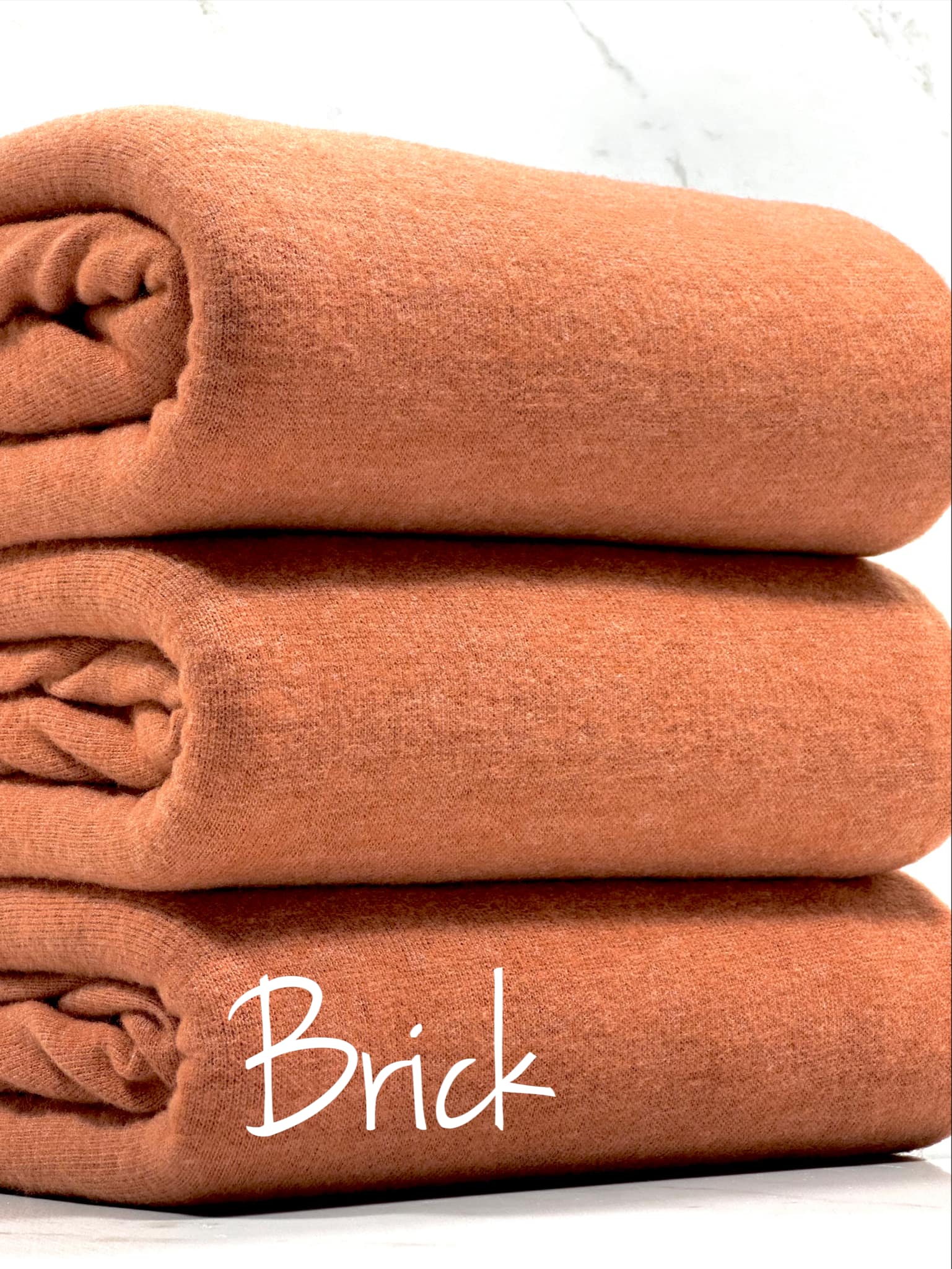(BRUSHED SWEATER KNIT) BRICK