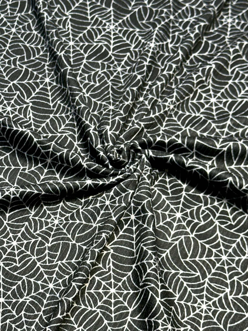 (4X2 RIB) SPIDER WEBS ON BLACK