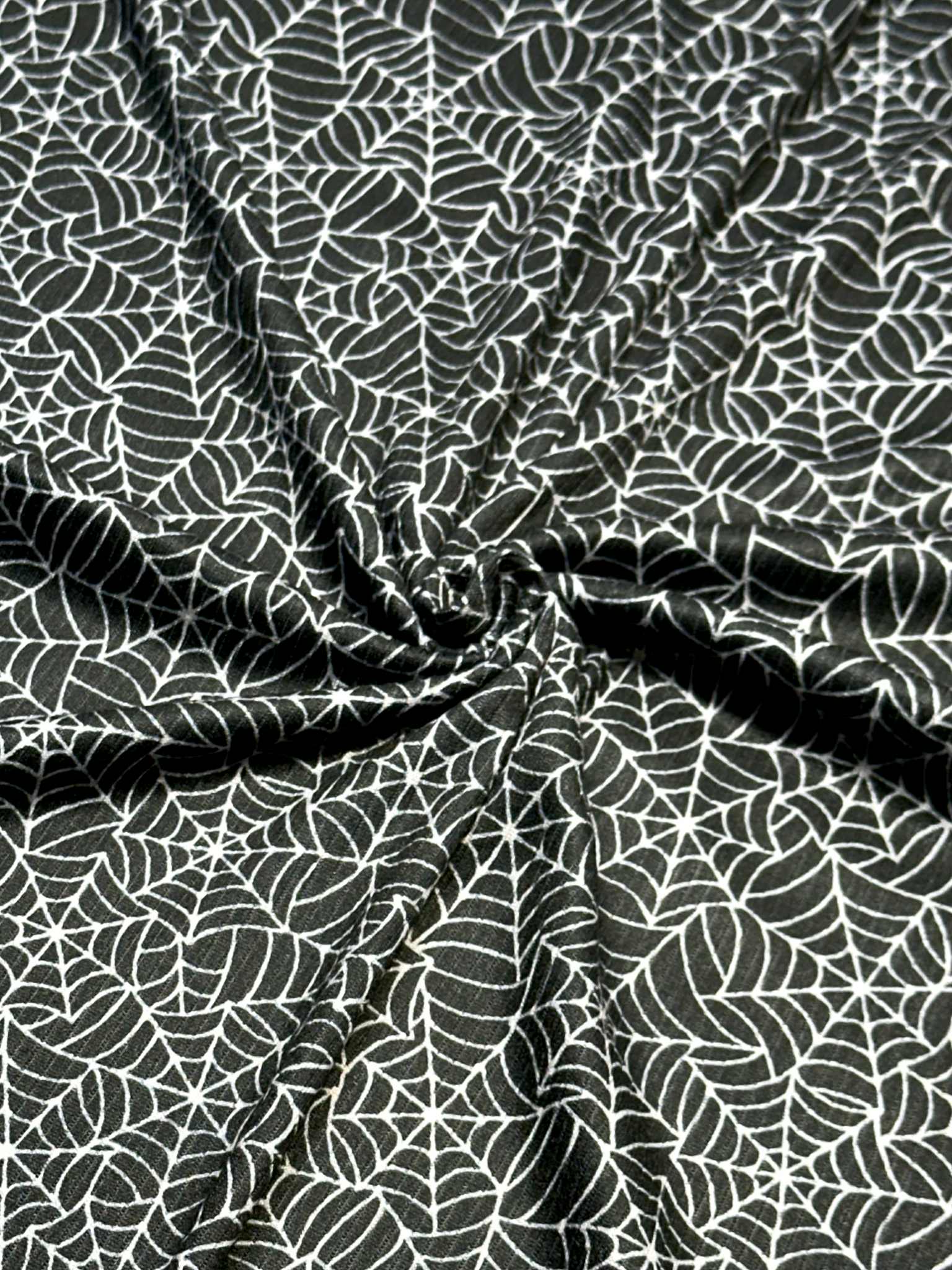 (4X2 RIB) SPIDER WEBS ON BLACK