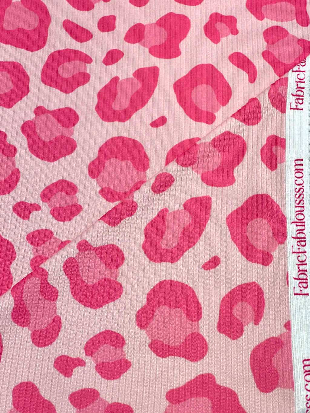 (4X2 YUMMY RIB) PINK CHEETAH ON LIGHT PINK