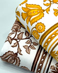 (DBP) GOLD FLORAL PATTERN ON IVORY