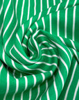 (WOVEN) THIN OFF WHITE STRIPES ON GREEN