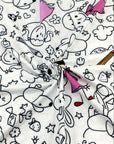 (DBP) LITTLE GIRL SKETCH COLORING ON FABRIC