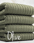 (CABLE KNIT) OLIVE