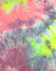 (FRENCH TERRY) LIME, PURPLE, PINK, AND SKY BLUE TIE DYE