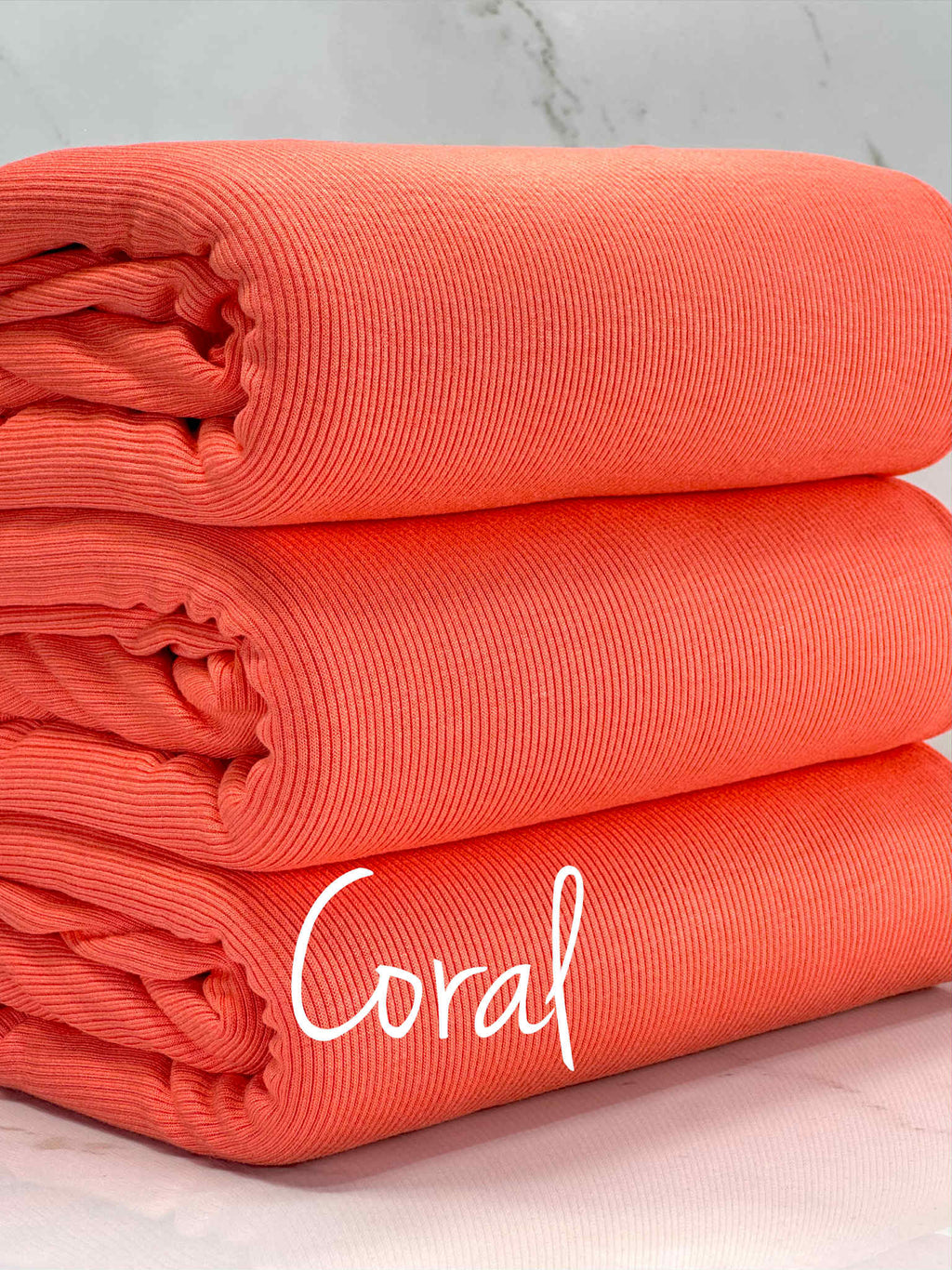 (1X1 BABY RIB) CORAL