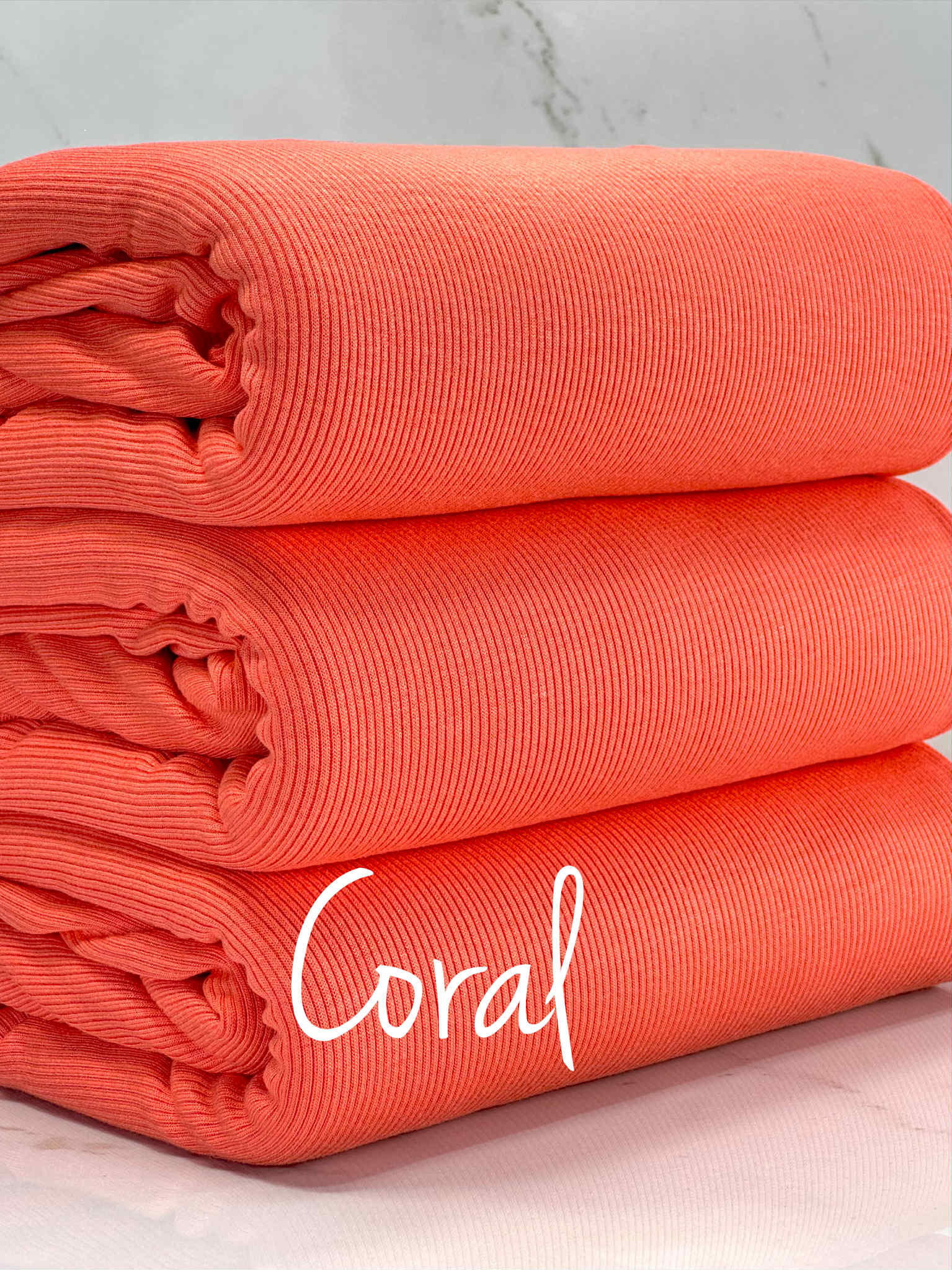 (1X1 BABY RIB) CORAL