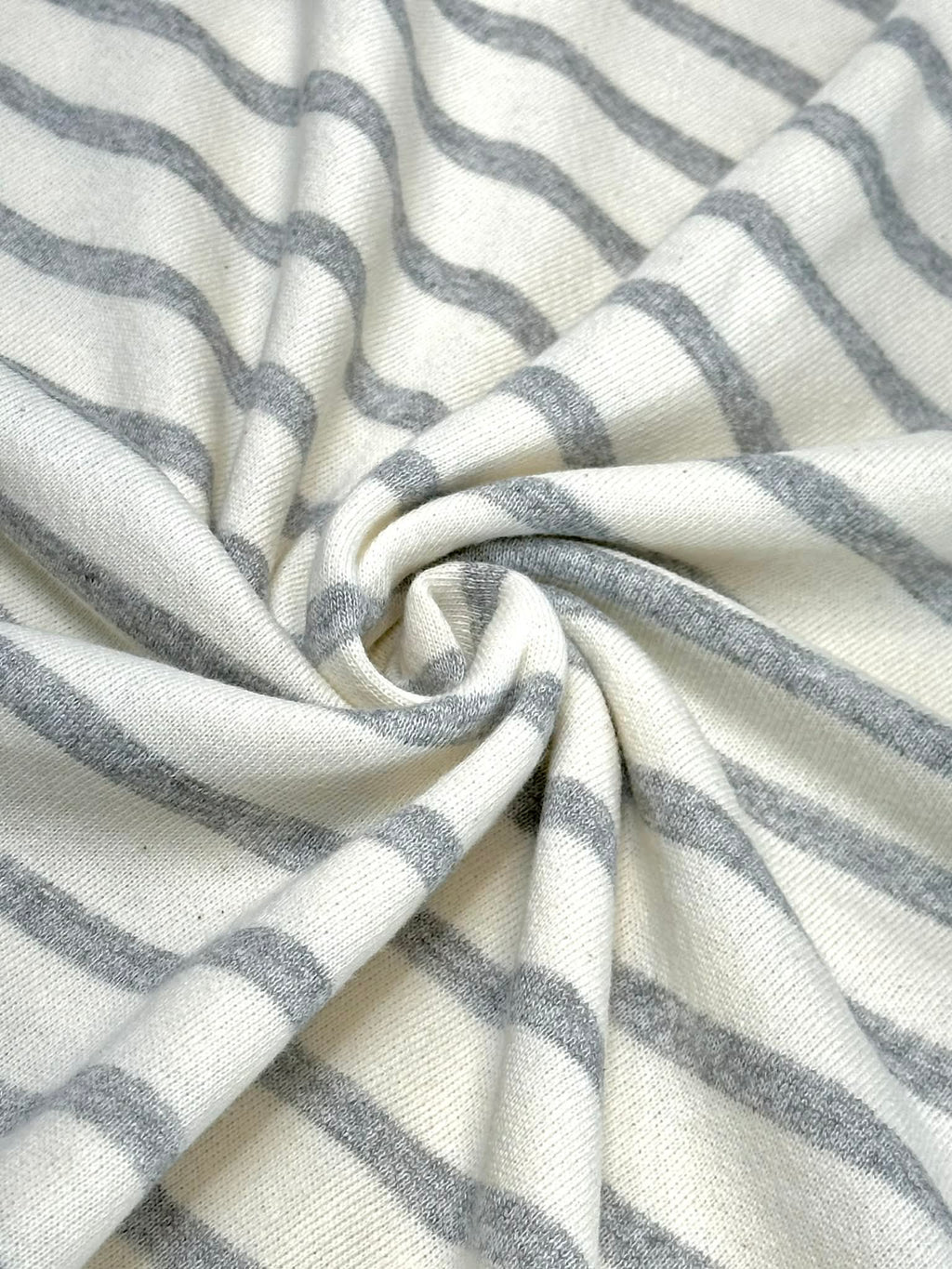 (FRENCH TERRY) LIGHT GRAY STRIPES ON IVORY (1)