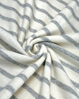 (FRENCH TERRY) LIGHT GRAY STRIPES ON IVORY
