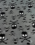 (JERSEY) SMALL AND MEDIUM BLACK SKULLS ON BLACK