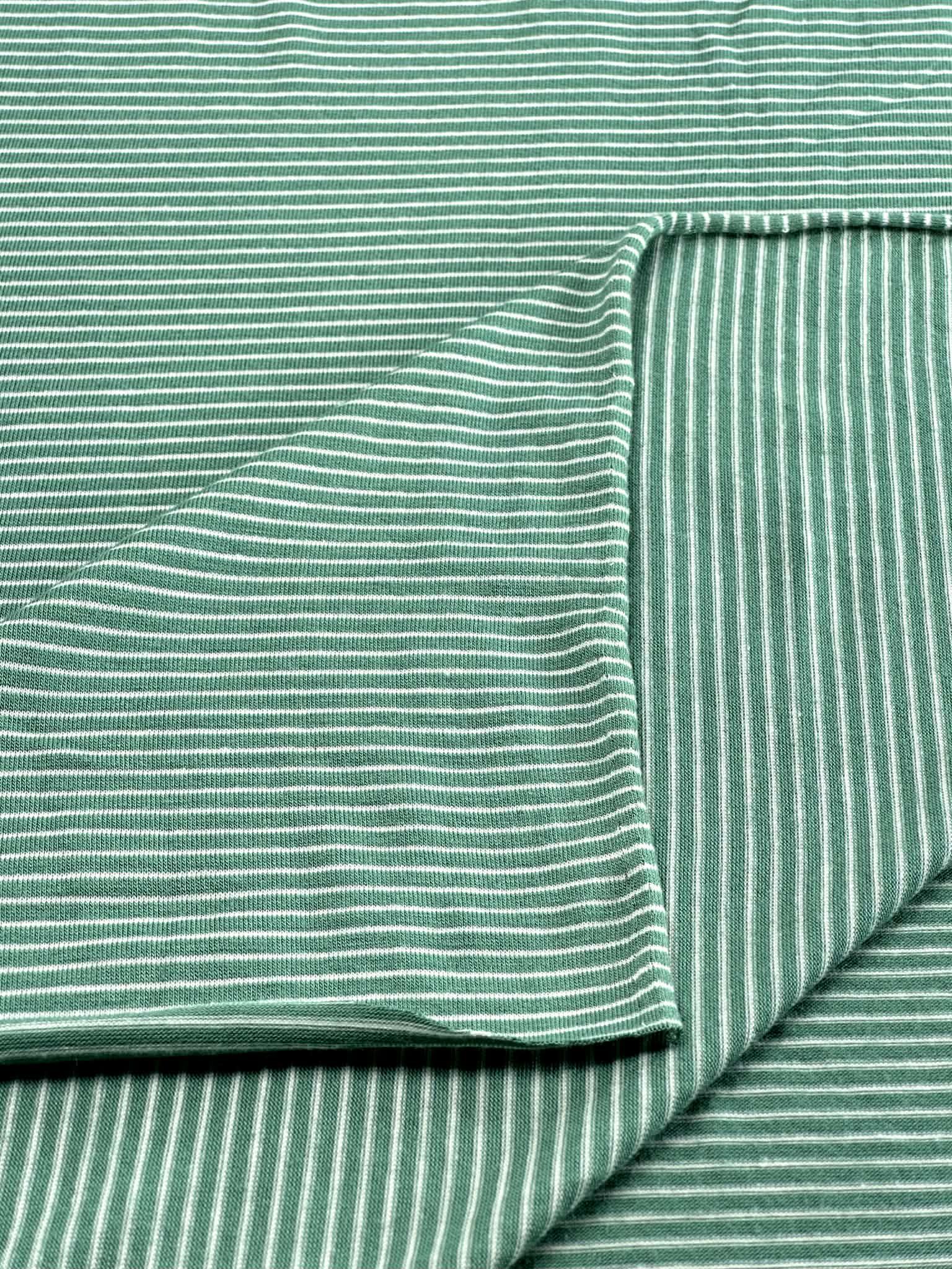 (RAYON MODAL) OFF WHITE STRIPES ON GREEN (3)