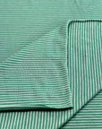 (RAYON MODAL) OFF WHITE STRIPES ON GREEN