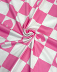 (DBP) PINK AND WHITE HEART CHECKERED