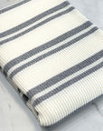 (SWEATER RIB) LIGHT GRAY STRIPES ON IVORY