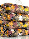 (SWEATER KNIT/OAKLEY) SMALL HAY TRUCKS, SCARECROWS & BLACK CROWS ON COFFEE (1)