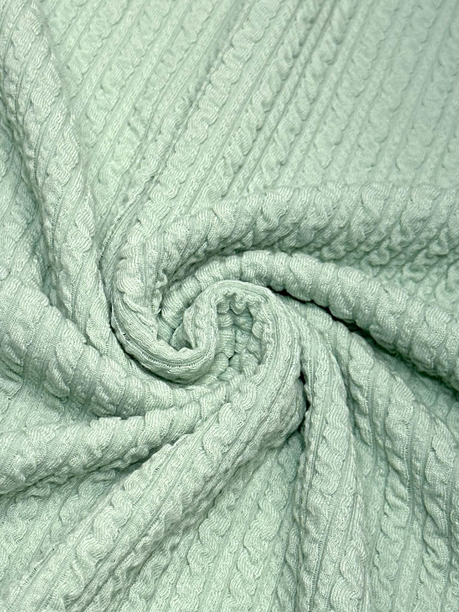 (GOLDEN RIB KNIT) BABY SAGE