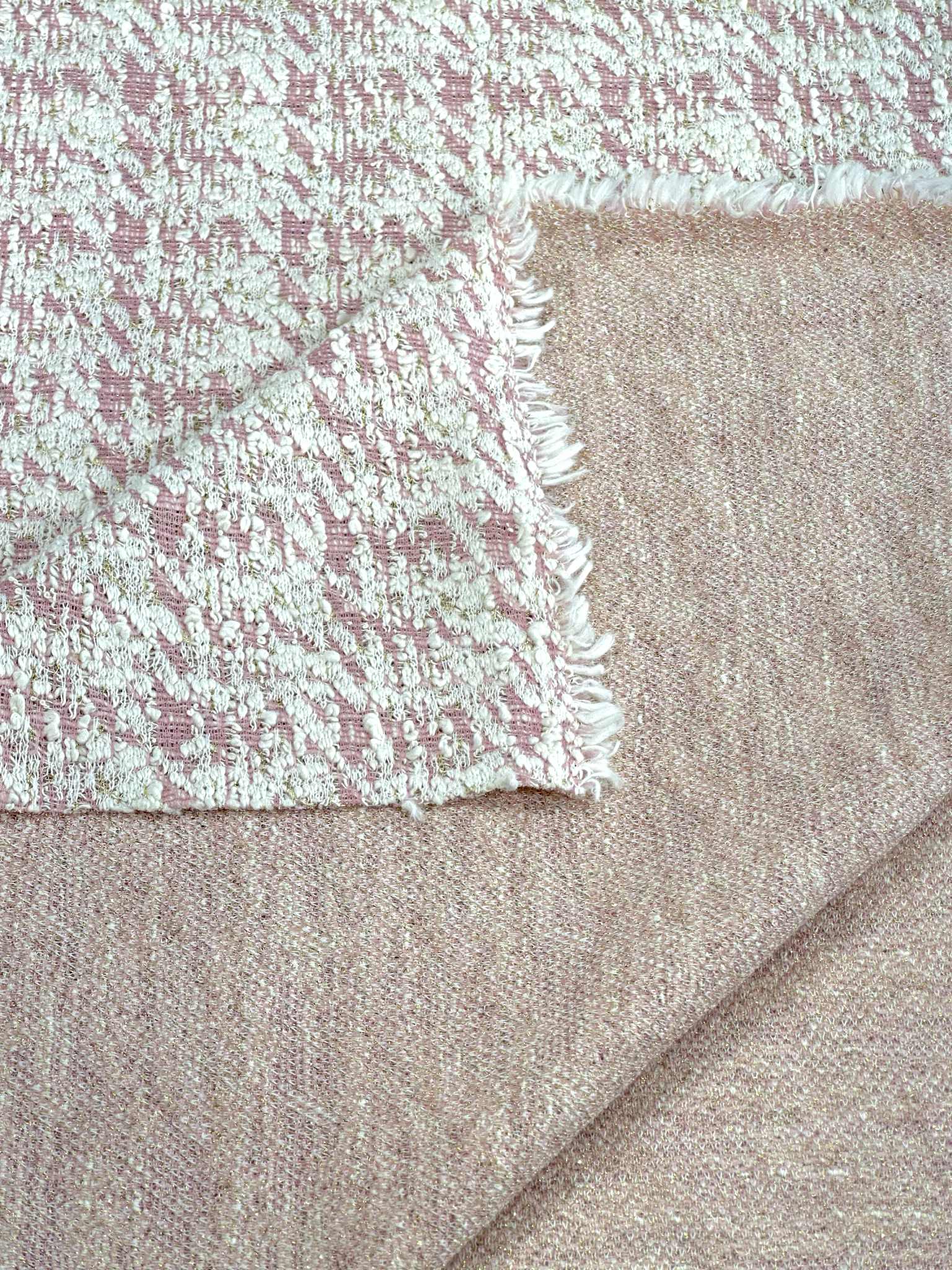 (DOUBLE KNIT) PINK AND IVORY PATTERN(1)