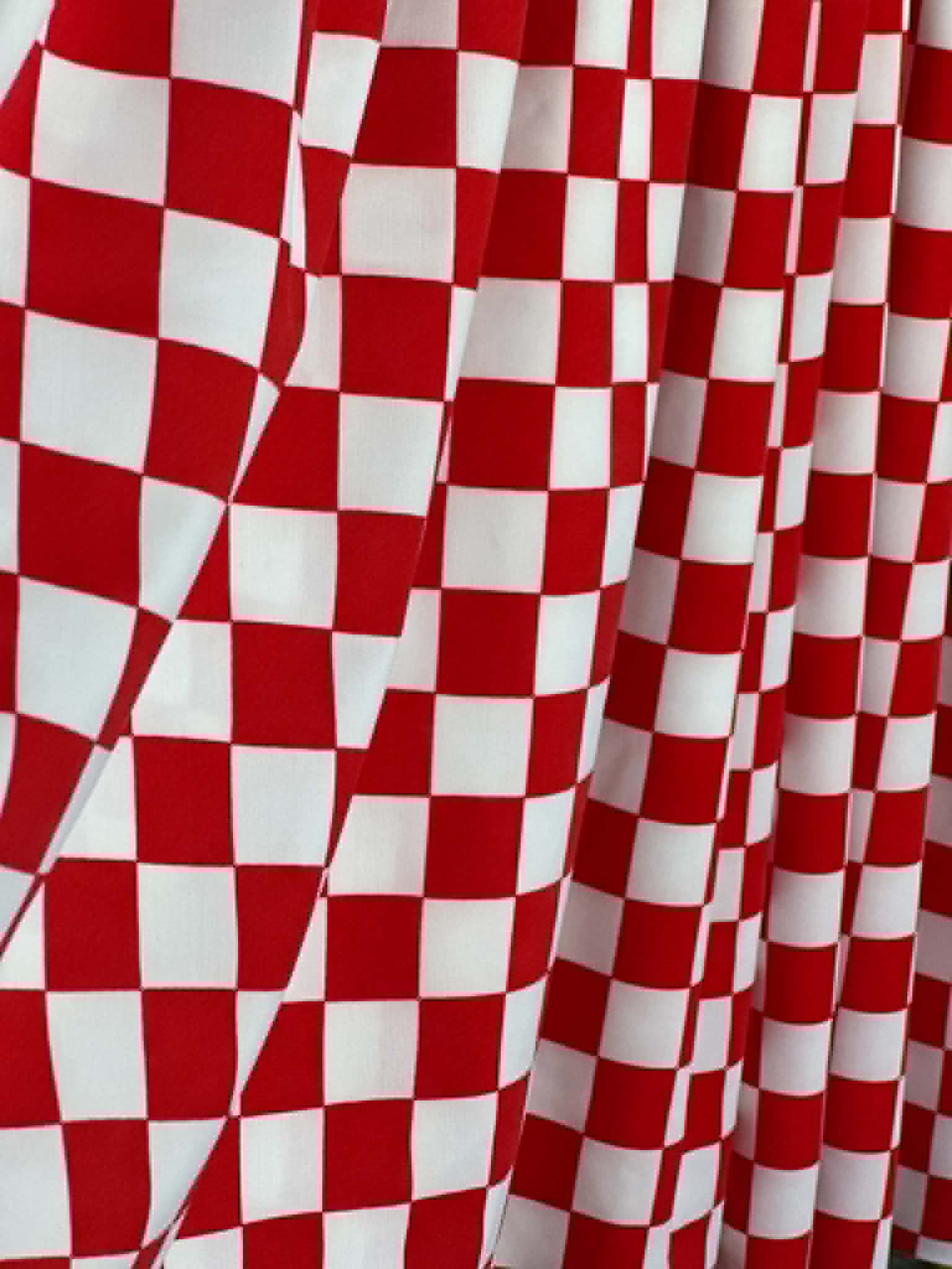 (SWIM) RED AND OFF WHITE CHECKERED