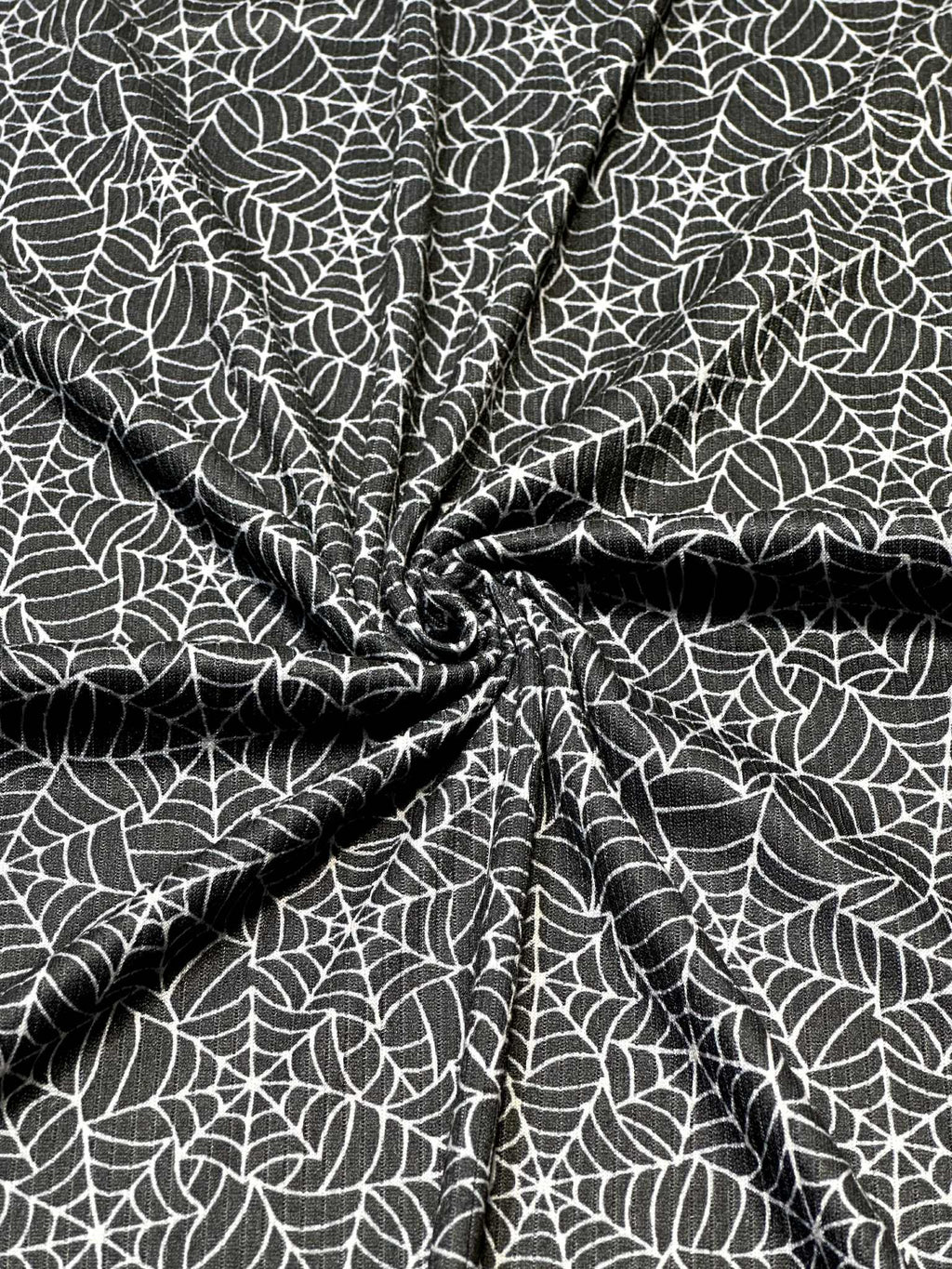 (4X2 RIB) SPIDER WEBS ON BLACK
