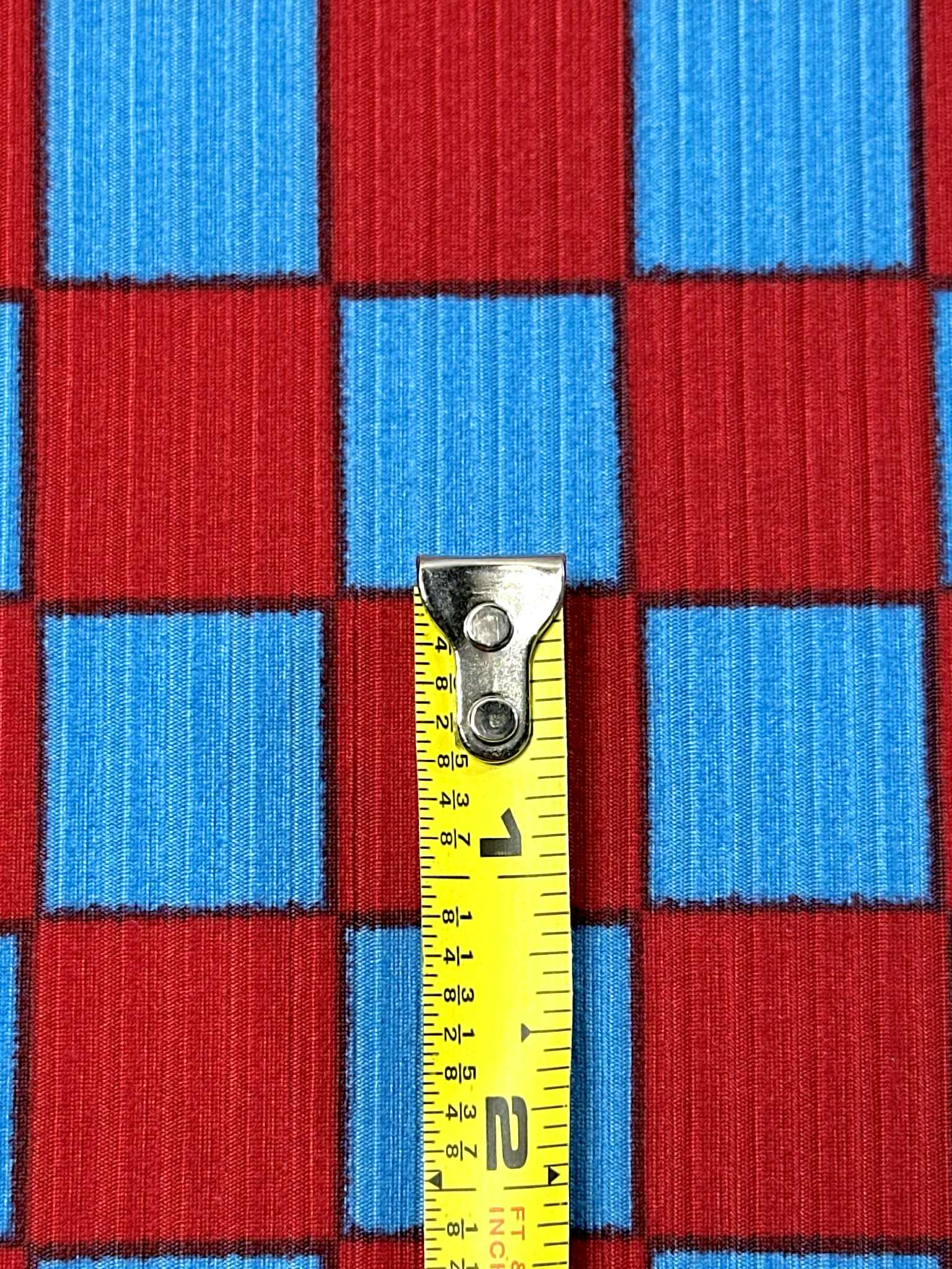 (YUMMY RIB) RED AND BLUE CHECKERED