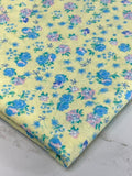 (FLANNEL COTTON) FLORAL PATTERN ON SOFT YELLOW