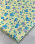 (FLANNEL COTTON) FLORAL PATTERN ON SOFT YELLOW