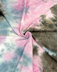(4X2 YUMMY RIB) LAVENDER , BLUE, AND BLACK TIE DYE
