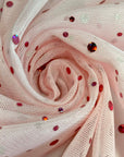 (MESH) SHIMMERY POLKA DOTS ON LIGHT PINK (1)