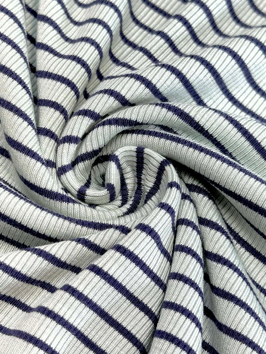 (RIB) NAVY STRIPES ON SAGE