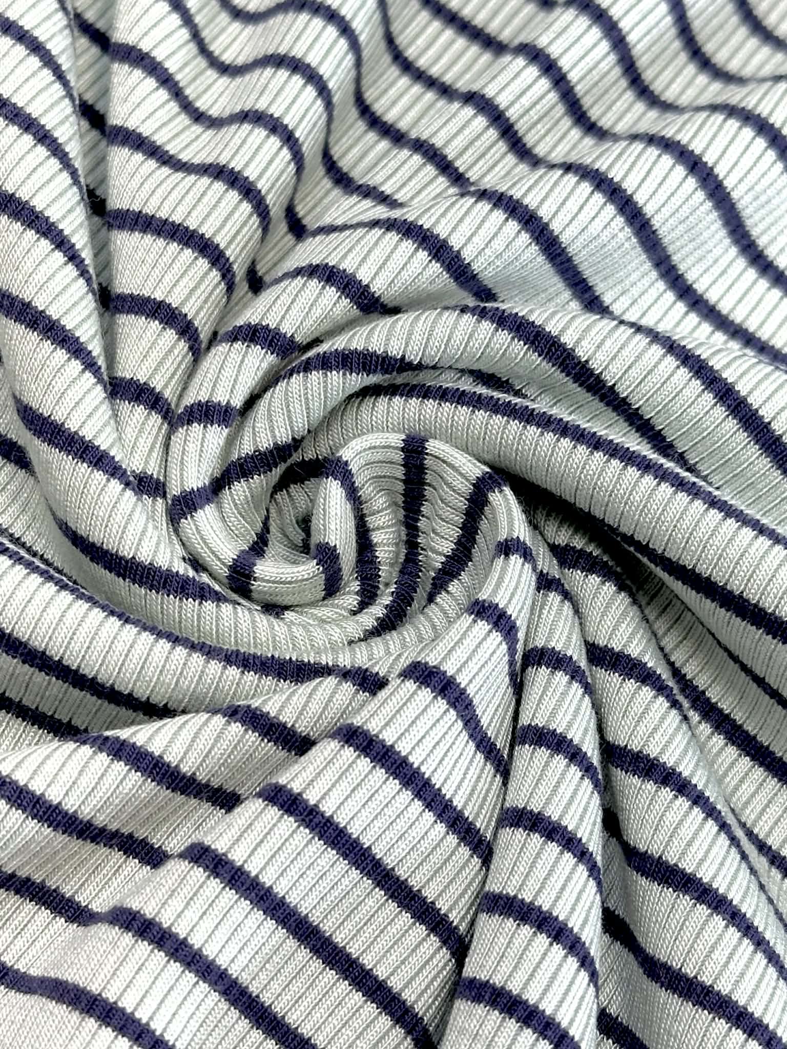 (RIB) NAVY STRIPES ON SAGE