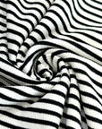 (RIB) BLACK THICK STRIPES ON OFF WHITE