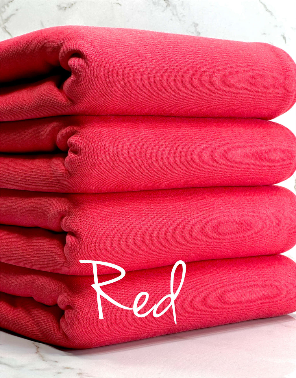 (FRENCH TERRY FLREECE) RED
